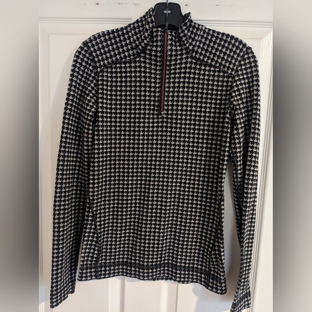 Smartwool Houndstooth Pattern 250 Base Layer Pull… - image 1